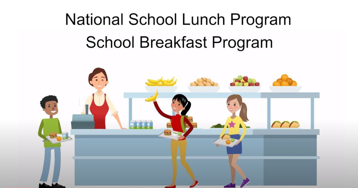 Image of students participating in National School Lunch Program and School Breakfast Program 